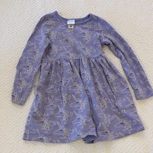 Hanna Andersson Purple unicorn Kids Dress with Swirl Design